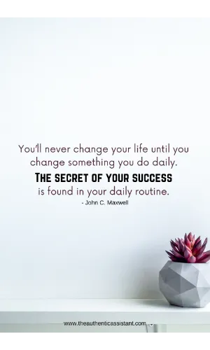 How to build a new habit. You'll never change your life until you change something you do daily. The secret of your success is found in your daily routine.