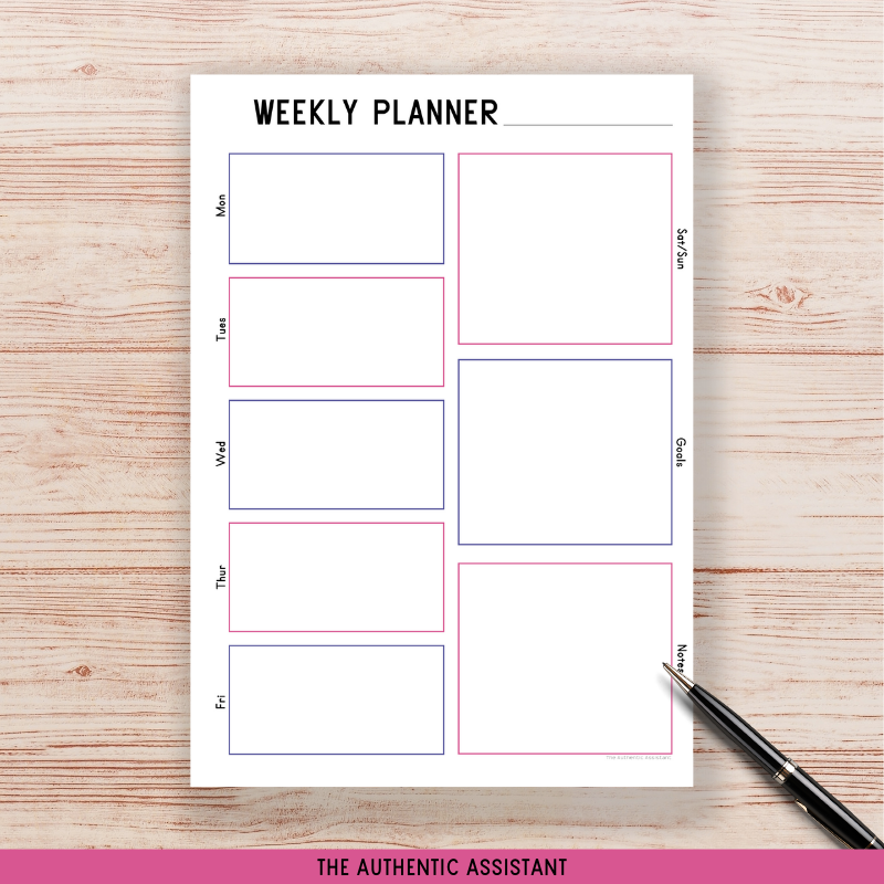 printable weekly planner