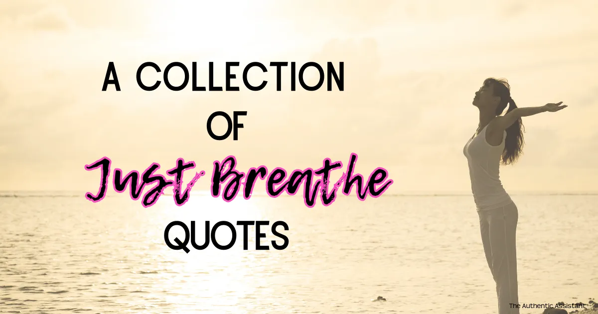 A collection of just breathe quotes