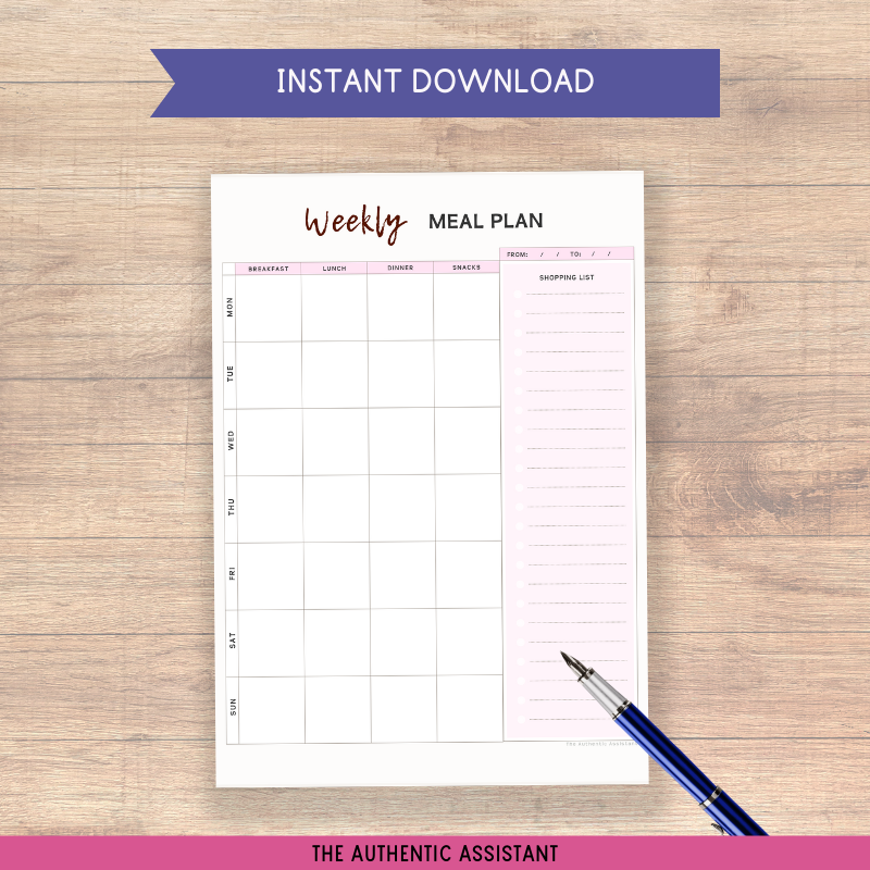 what is included. 2 PDF FIles. A4 and Letter size. With each size you get Monday start and Sunday start to the week.