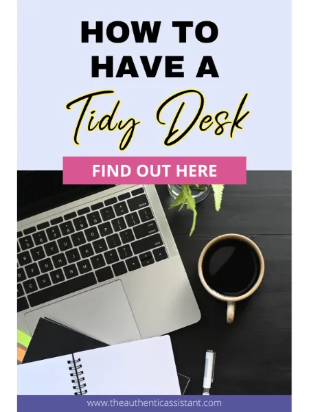 A photo of a tidy desk. Click here and find out how you can declutter your desk
