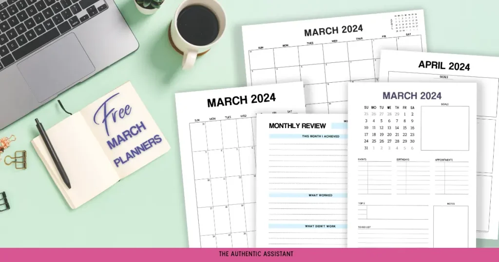 Printable March Planner Templates for Free