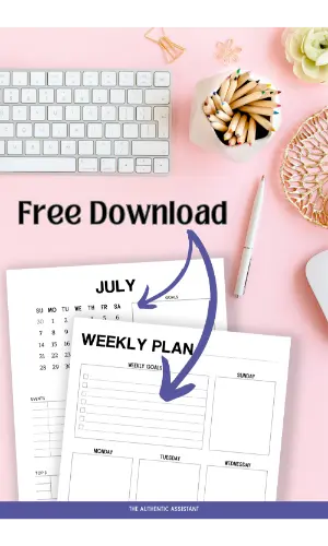Free download your July monthly planners