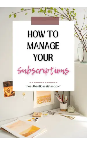 How to manage your subscriptions