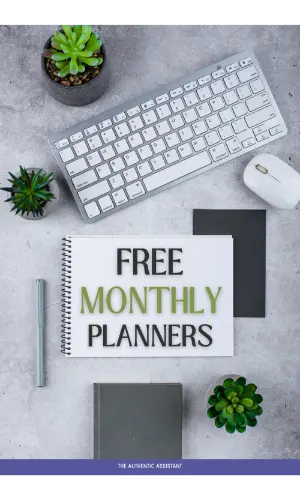 Free monthly planner printables