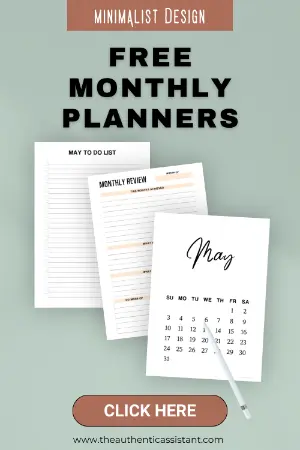 Free download and print at home May monthly planners to help organise your life